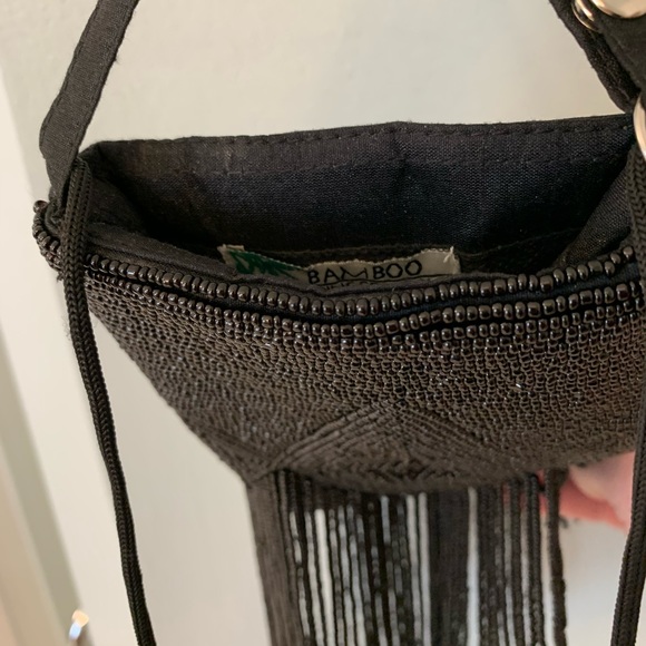 2 Bags for 1 price… Bamboo Trading Company Beaded Bags. Black & Beige. - Picture 3 of 16